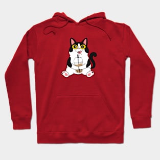 I Love Boba Cat | Tuxedo Cat Hoodie